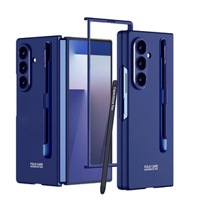 Business - style Phone Case With Pen Slot & Stylus For Galaxy Z Fold 7/6/5/4