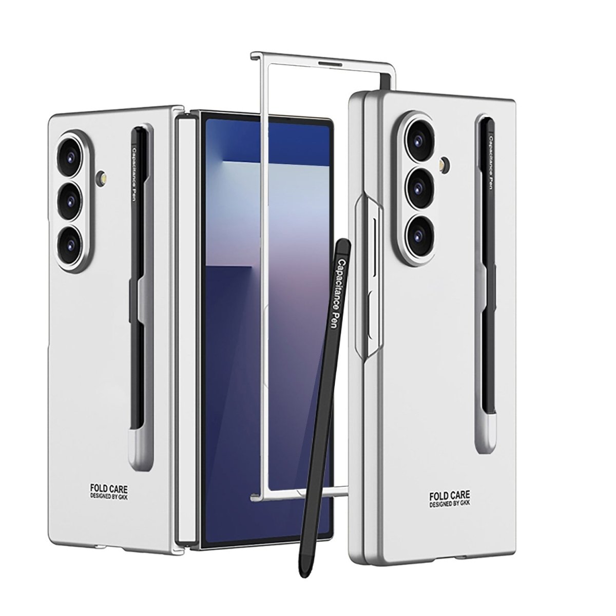 Business - style Phone Case With Pen Slot & Stylus For Galaxy Z Fold 7/6/5/4