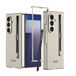 Business - style Phone Case With Pen Slot & Stylus For Galaxy Z Fold 7/6/5/4