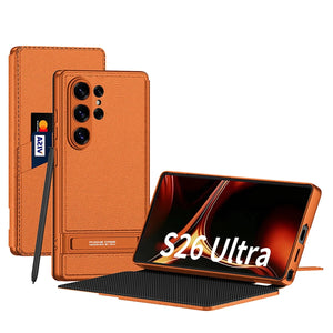 Caseme Flip Leather Case for Samsung Galaxy S23 S24 S25 S26 Ultra Kickstand Wallet Case