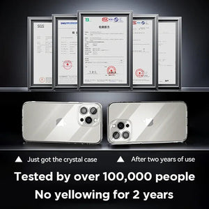 Crystal Transparent No Yellowing Lens Protection Shockproof Case For iPhone 17 16 15 Series