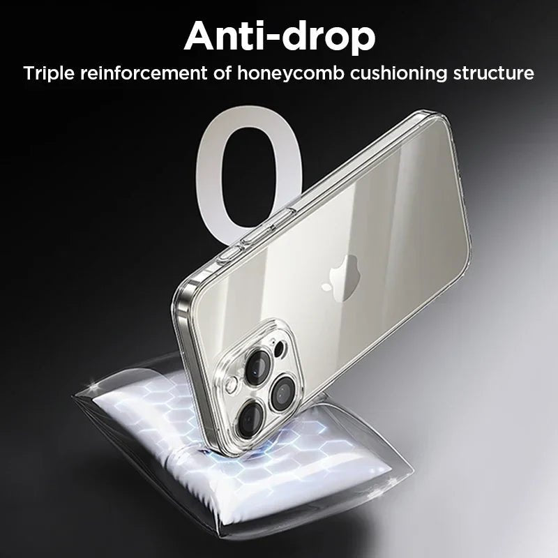 Crystal Transparent No Yellowing Lens Protection Shockproof Case For iPhone 17 16 15 Series