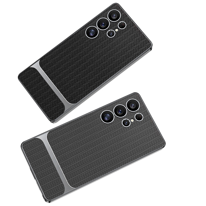 Electroplated Leather Shockproof Phone Case For Galaxy S25 S24 S23 Ultra Plus