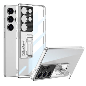 Electroplated Phone Case With Invisible Bracket For Galaxy S25 S24 S23 S22 Ultra