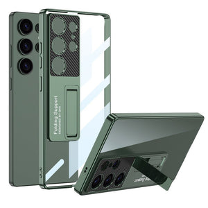 Electroplated Phone Case With Invisible Bracket For Galaxy S25 S24 S23 S22 Ultra