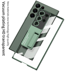 Electroplated Phone Case With Invisible Bracket For Galaxy S25 S24 S23 S22 Ultra