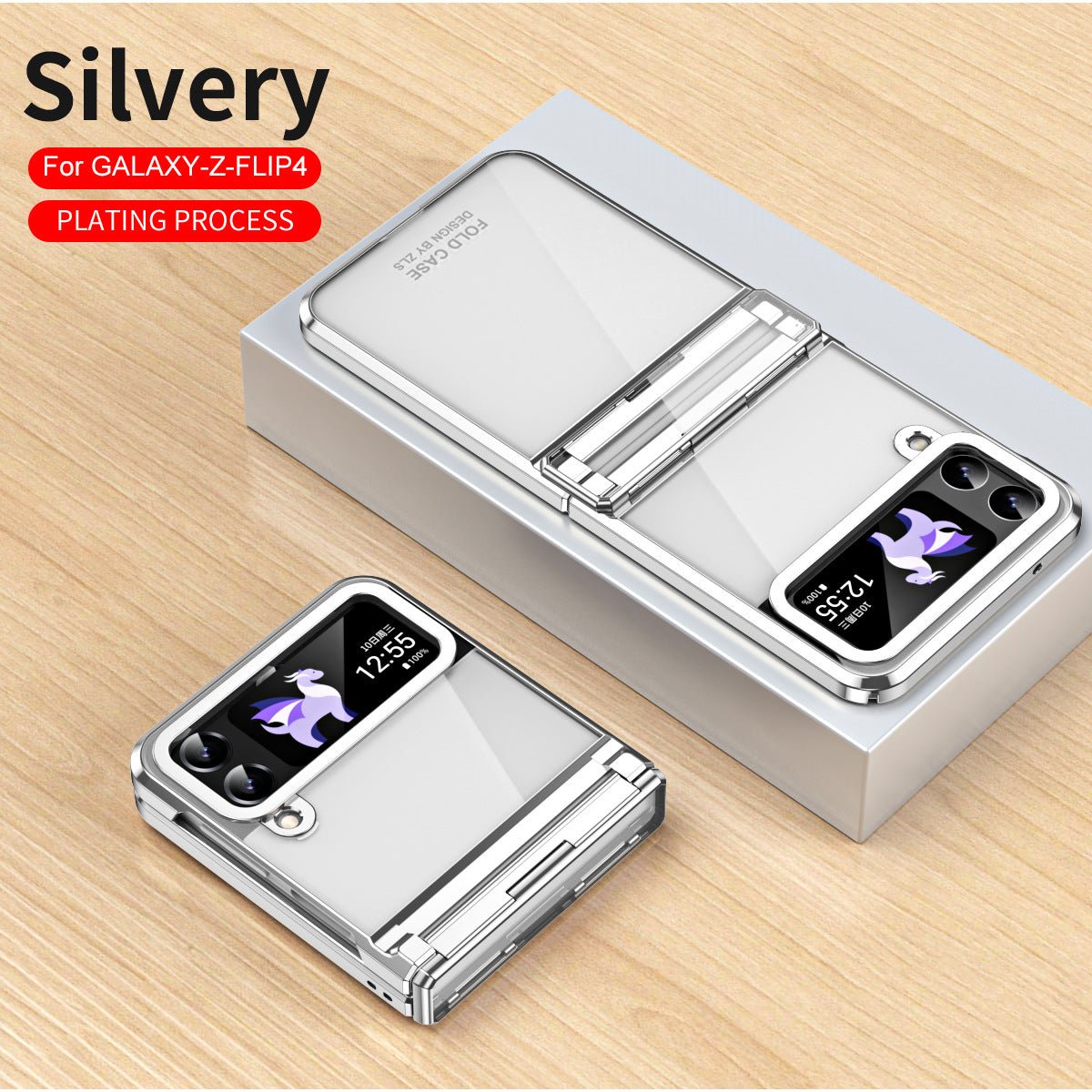 Electroplating Clear Phone Case For Galaxy Z Flip 7/6/5/4/3