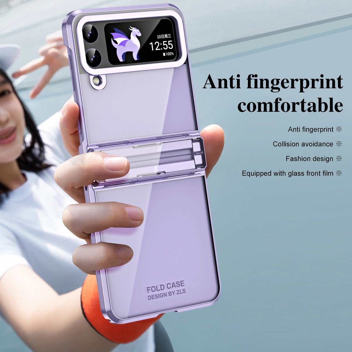 Electroplating Clear Phone Case For Galaxy Z Flip 7/6/5/4/3