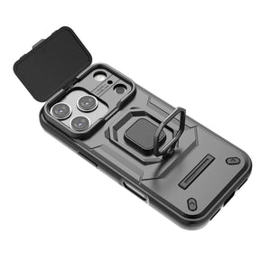 Fashion Armor Funda Slide Camera Protect Ring Holder Phone Case For iPhone17 Series