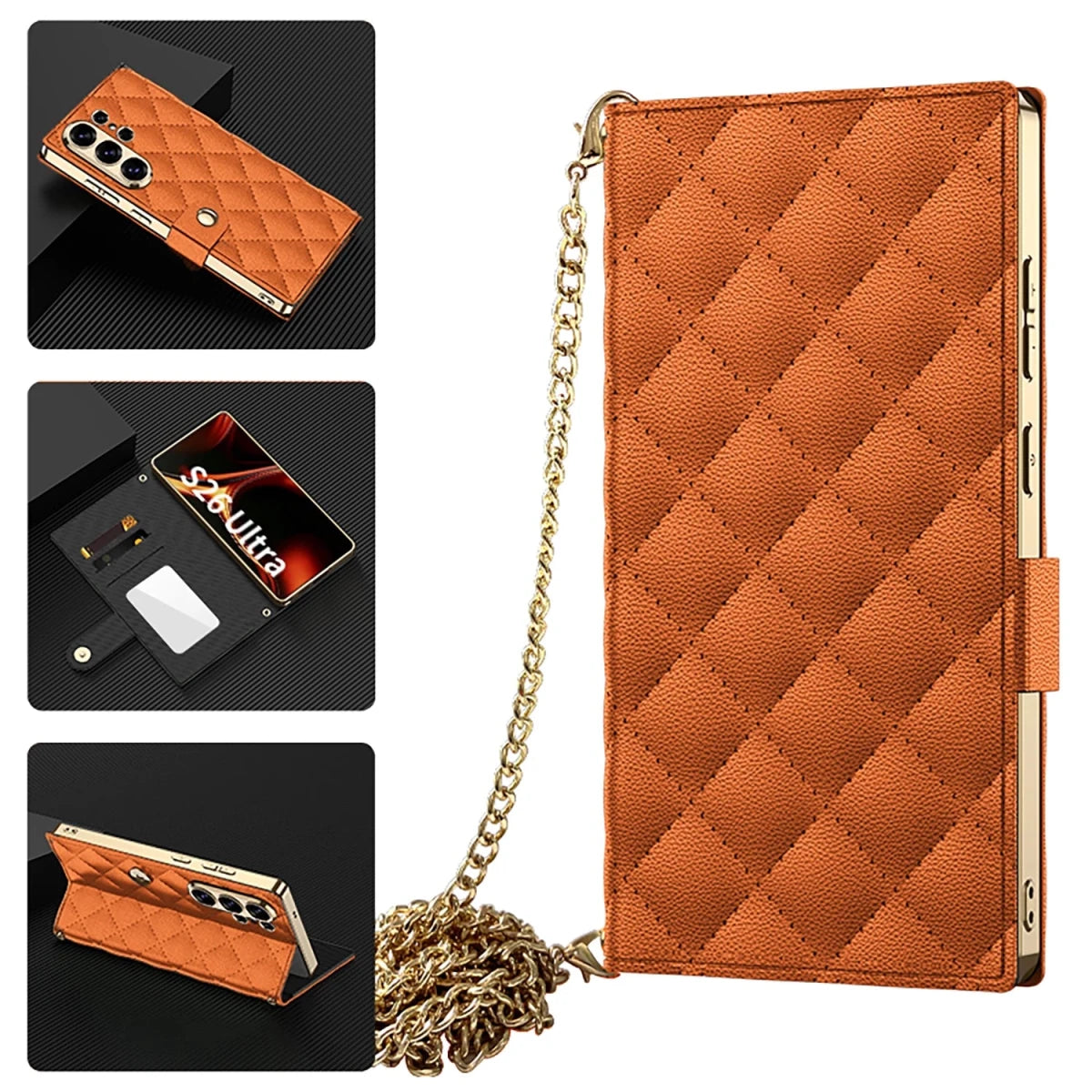 Flip Leather Case for Samsung Galaxy S26 S25 S24 Ultra Wallet Case