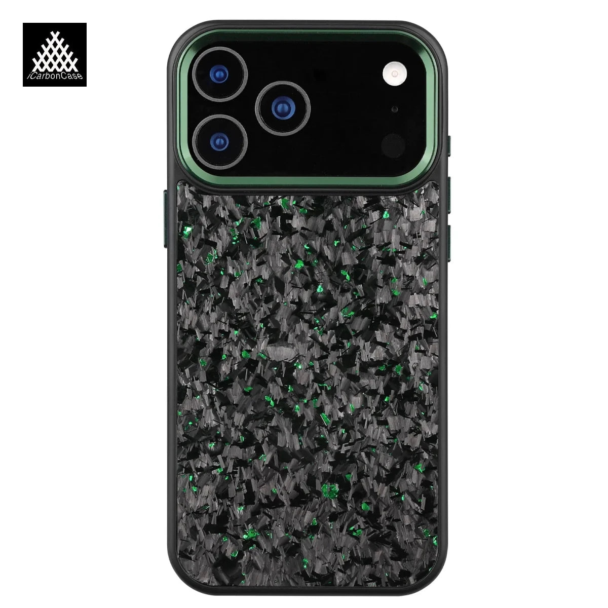 Forged Carbon Fiber Magsafe Metal Camera Lens and Buttons Magnetic Phone Case for iPhone 17 Series