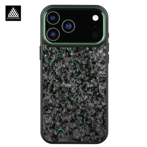 Forged Carbon Fiber Magsafe Metal Camera Lens and Buttons Magnetic Phone Case for iPhone 17 Series