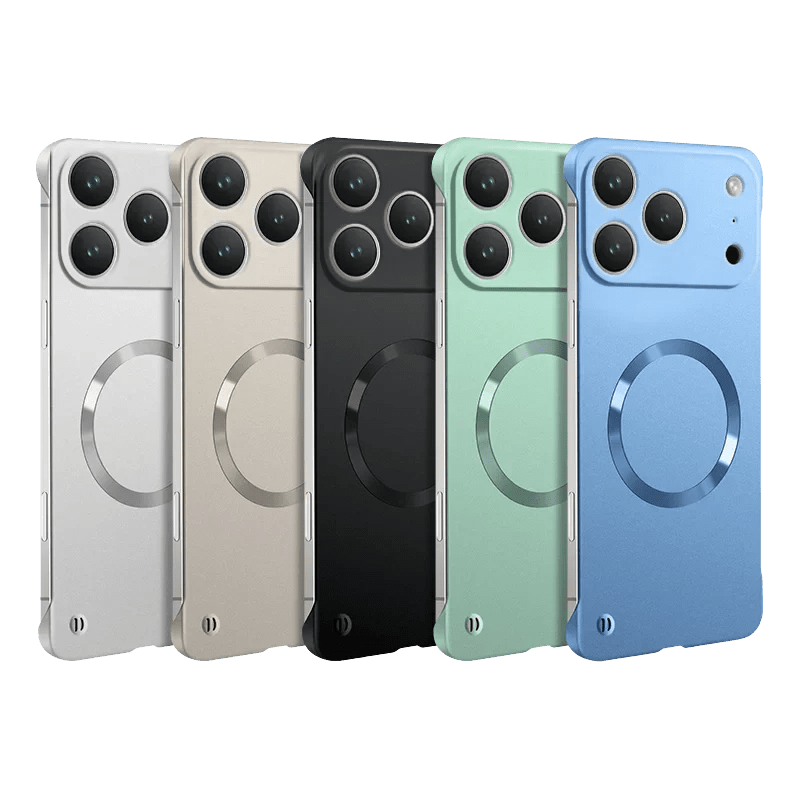 Frameless Ultra Thin Metallic Paint For Magsafe Magnetic Case For iPhone 17 16 15 14 13 Series