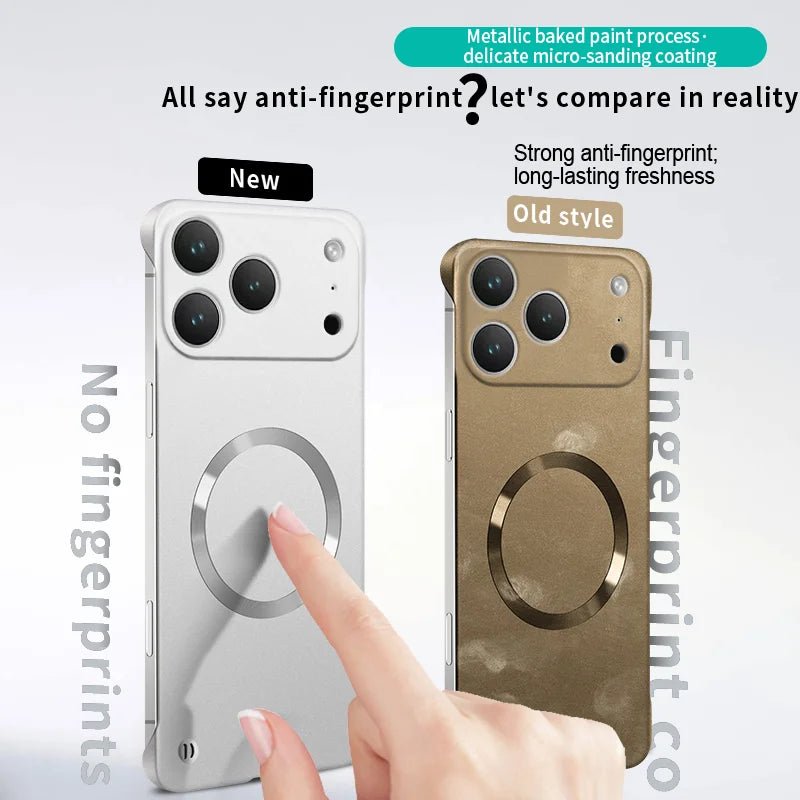 Frameless Ultra Thin Metallic Paint For Magsafe Magnetic Case For iPhone 17 16 15 14 13 Series