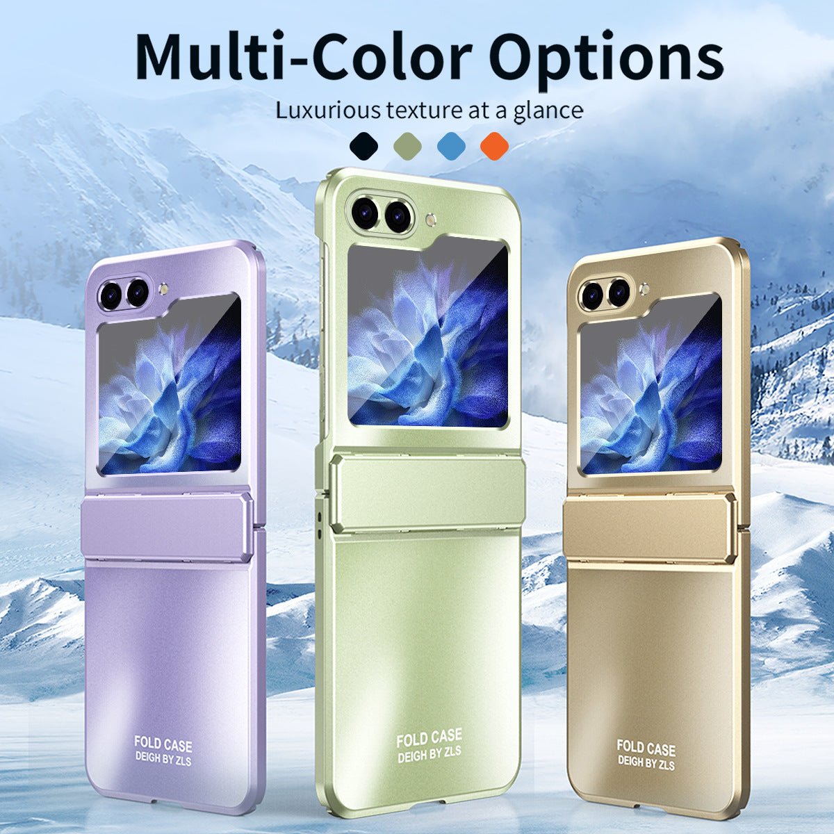 Frosted Plating Phone Case For Galaxy Z Flip 7/6/5/4/3
