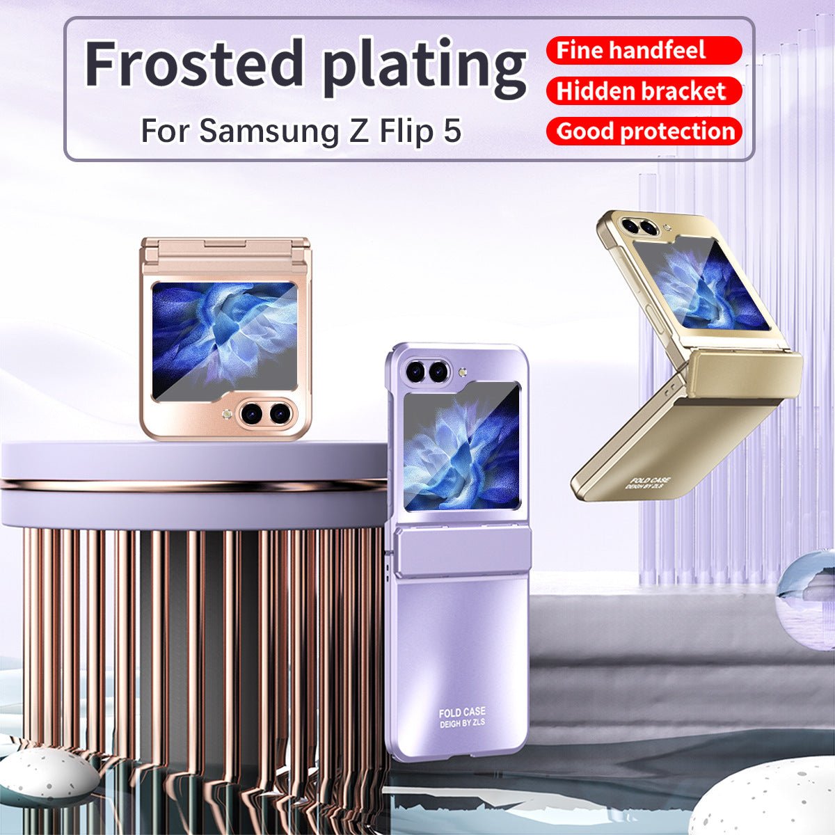 Frosted Plating Phone Case For Galaxy Z Flip 7/6/5/4/3
