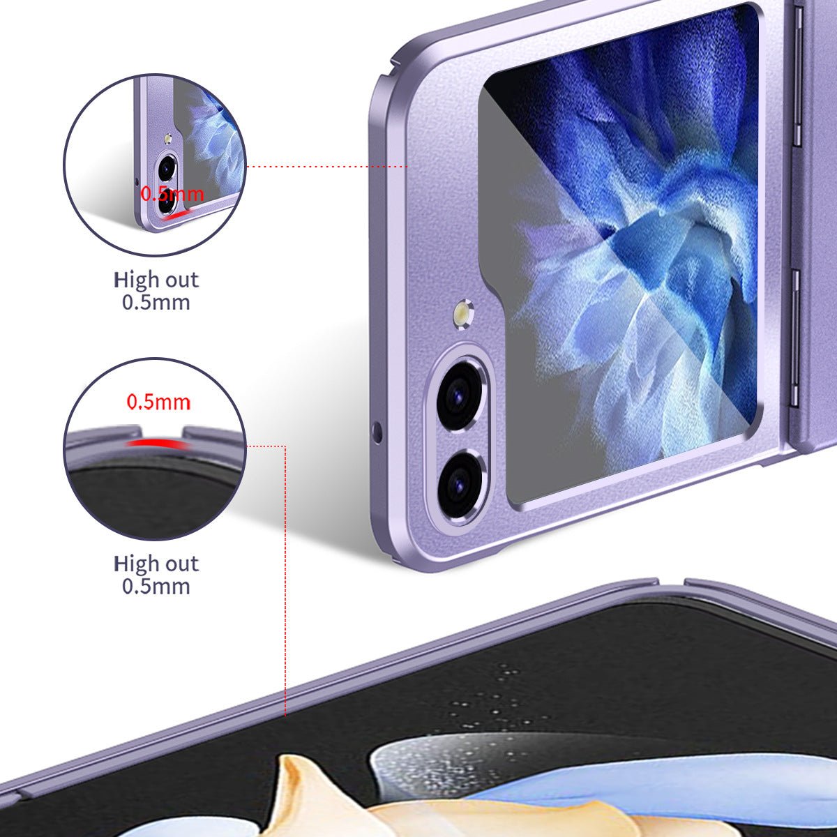 Frosted Plating Phone Case For Galaxy Z Flip 7/6/5/4/3