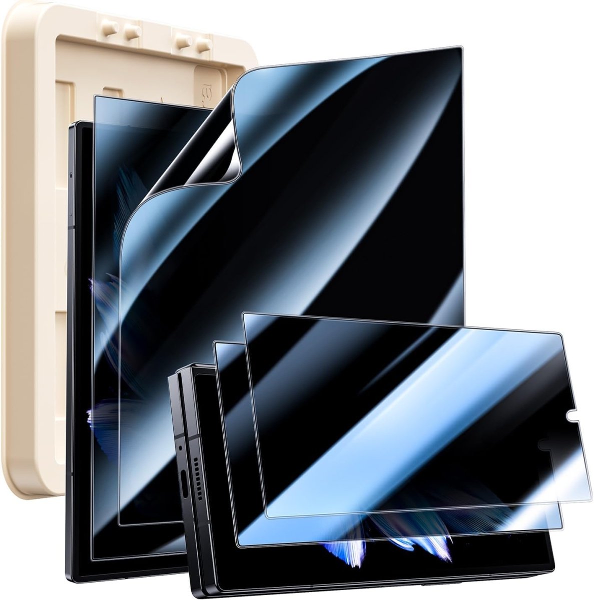 Galaxy Z Fold7 Fold6 Fold5 Foldable Screen Protector With Auto Align Mounting Frame Kit