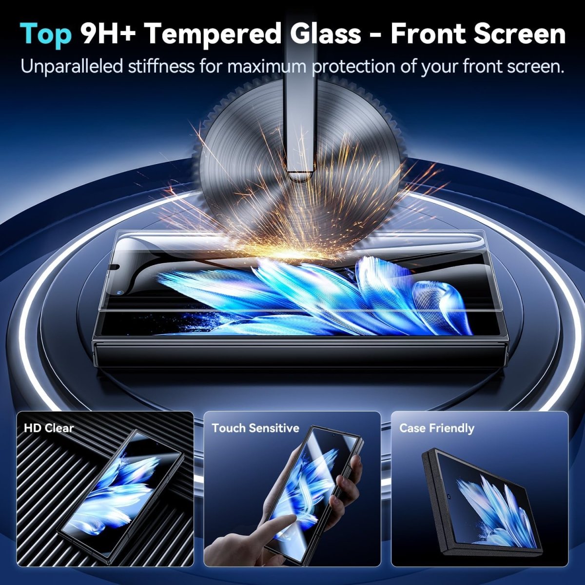 Galaxy Z Fold7 Fold6 Fold5 Foldable Screen Protector With Auto Align Mounting Frame Kit