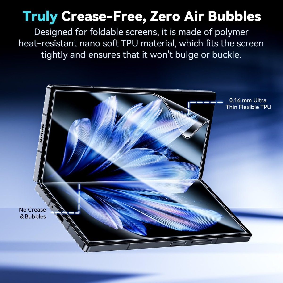 Galaxy Z Fold7 Fold6 Fold5 Foldable Screen Protector With Auto Align Mounting Frame Kit