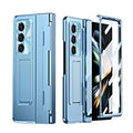 Golden Armor Hinge Magnetic Bracket Protective Phone Case With Front Protection Film For Galaxy Z Fold 7/6/5/4/3