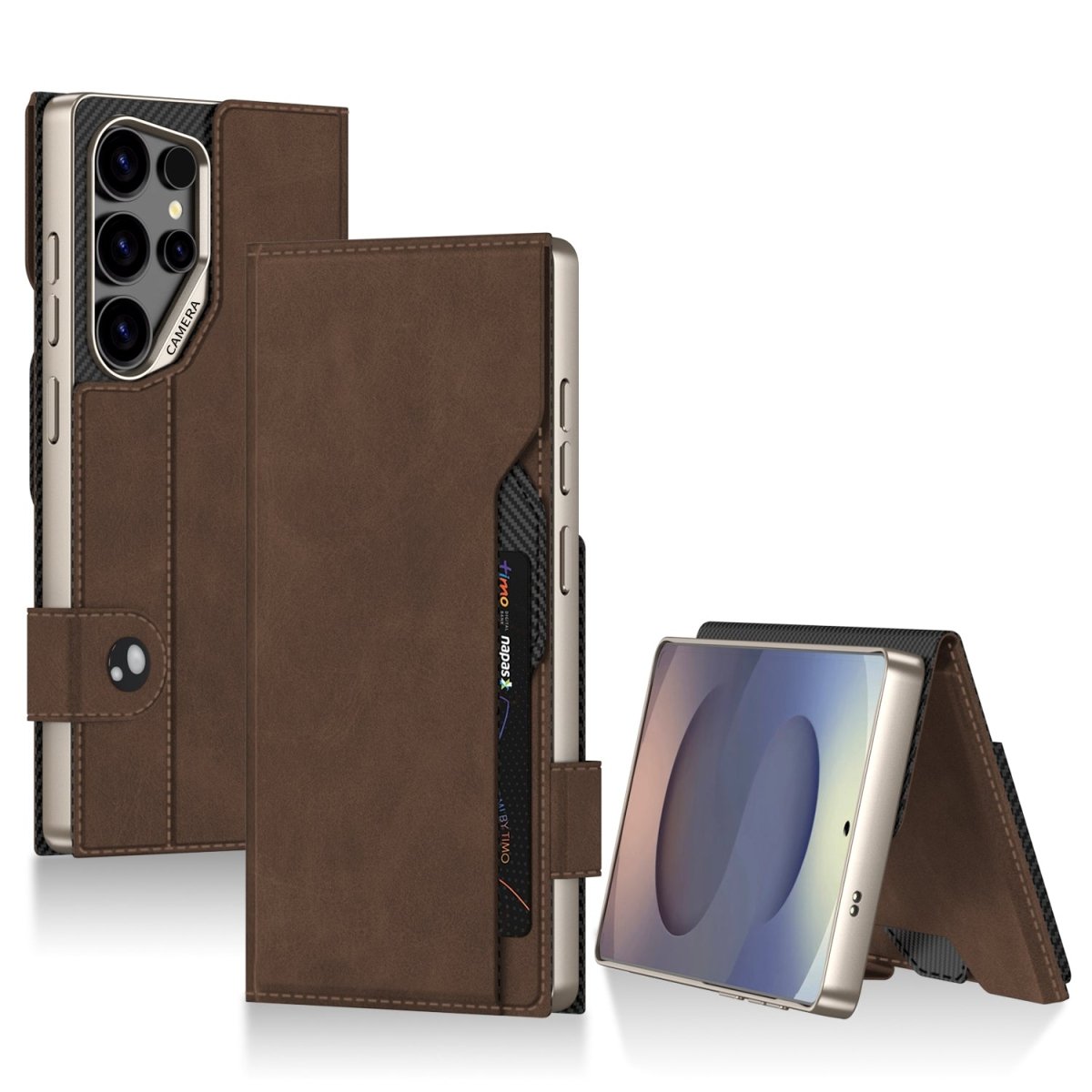 Leather Shockproof Phone Case For Galaxy S25 Ultra