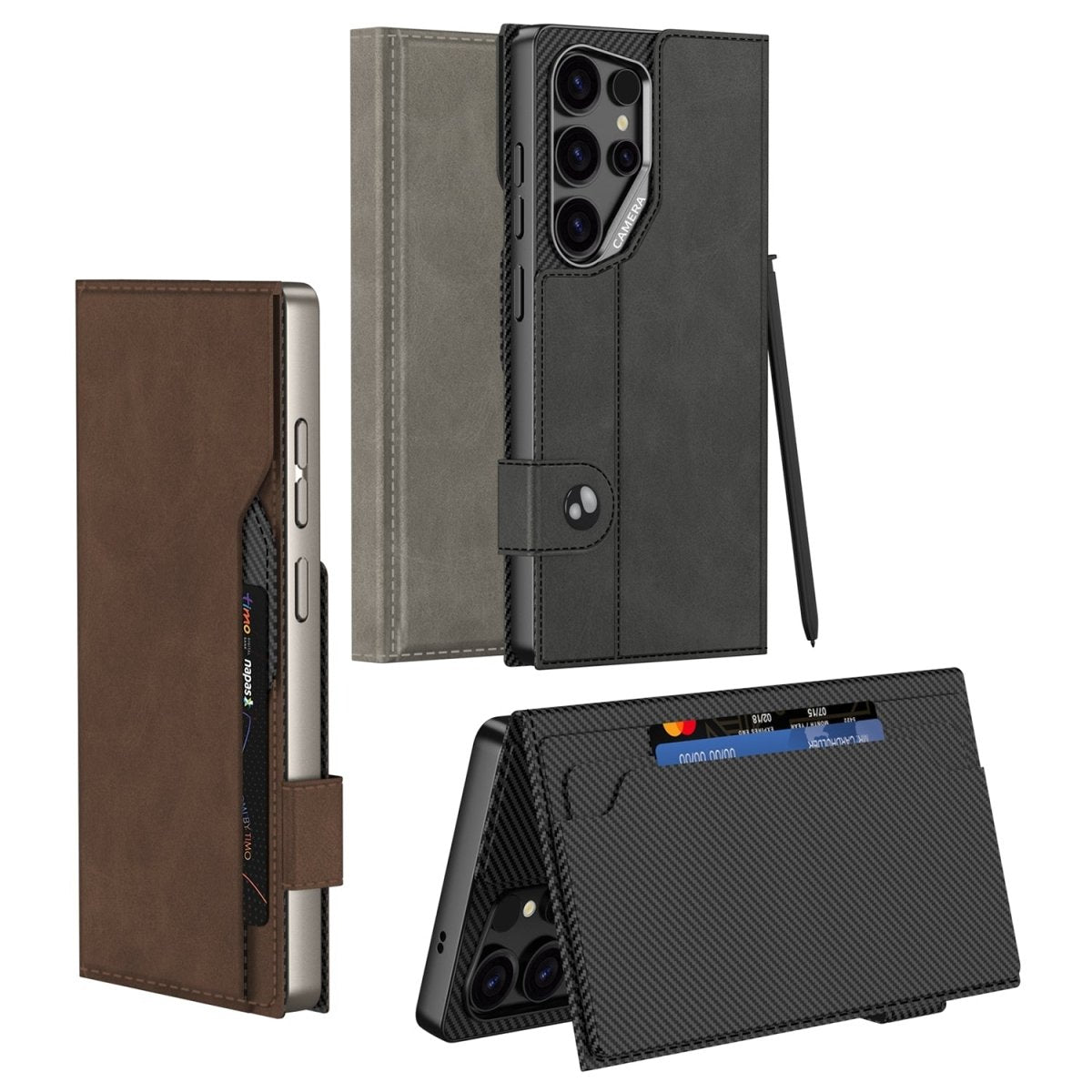 Leather Shockproof Phone Case For Galaxy S25 Ultra