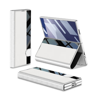 Luxurious Leather Cover Shockproof Phone Case With Screen Protector & Pen Slot For Galaxy Z Fold 6/7