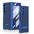 Luxurious Magnetic Hinge Leather Cover With Back Screen Protector For Galaxy Z Fold 7
