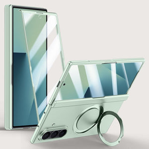 Luxurious Magnetic Ring Holder Phone Case For Galaxy Z Fold 7