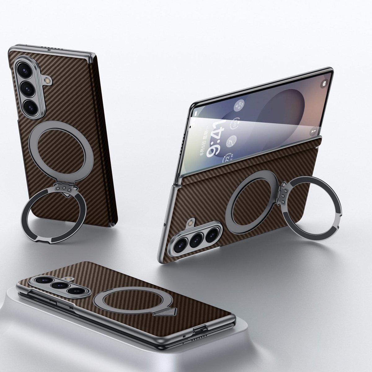 Luxurious Phone Case With Magnetic Bracket For Galaxy Z Fold 7