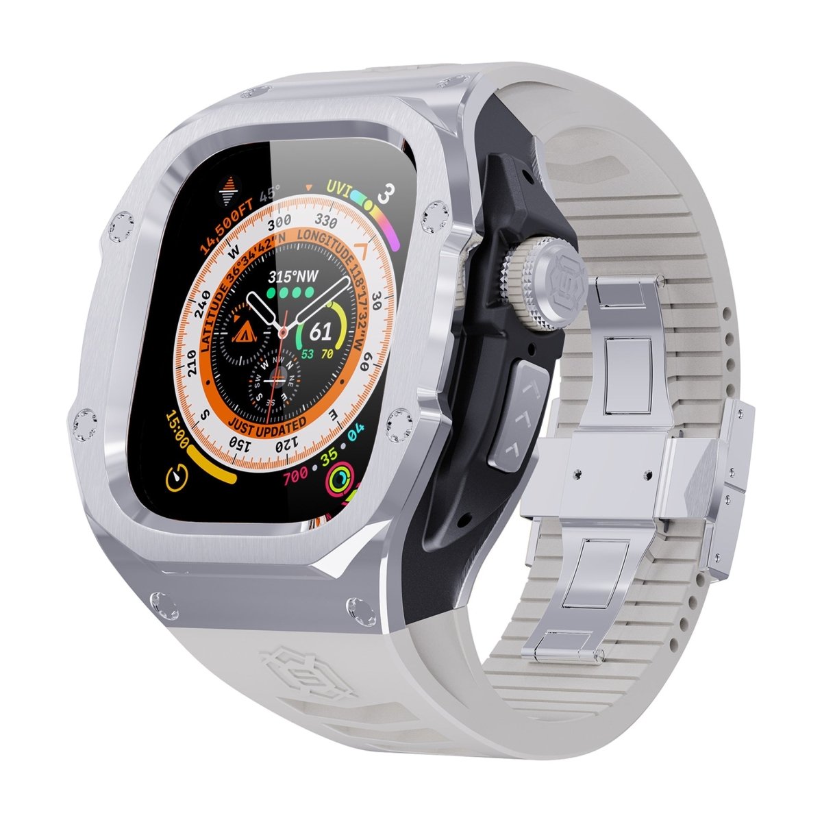 Luxurious Titanium Alloy Case Strap For Apple iWatch 44/45/49 mm