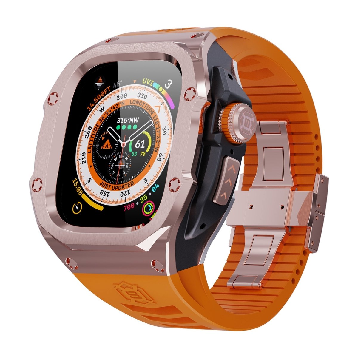 Luxurious Titanium Alloy Case Strap For Apple iWatch 44/45/49 mm