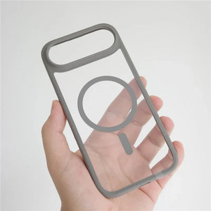 Luxury AI Touch Camera Button Transparent Magsafe Wireless Charge Hard Armor Cover Case for iPhone 17 Series