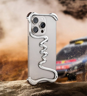 Luxury Art Frameless Aluminum Alloy Metal Phone Case For iPhone 16 15 14 Series