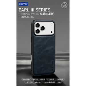 Luxury Business Plain Leather Anti - drop Non - slip Slim Case for iPhone 17 16 Series