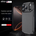 Luxury Carbon Fiber Pattern Fashionable Anti - Fall Sensation Protective Cover For iphone 17 16 Series