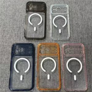 Luxury Clear Shockproof Magsafe Magnetic Wireless Charging Hard Back Cover Case For iPhone 17 Series