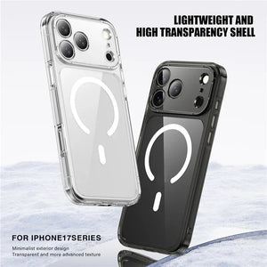 Luxury Clear Shockproof Magsafe Magnetic Wireless Charging Hard Back Cover Case For iPhone 17 Series