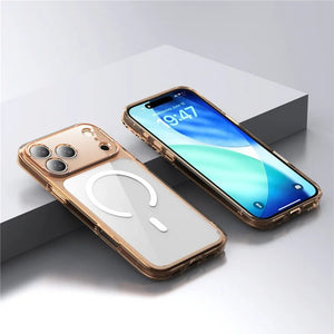 Luxury Clear Shockproof Magsafe Magnetic Wireless Charging Hard Back Cover Case For iPhone 17 Series