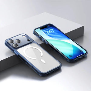 Luxury Clear Shockproof Magsafe Magnetic Wireless Charging Hard Back Cover Case For iPhone 17 Series