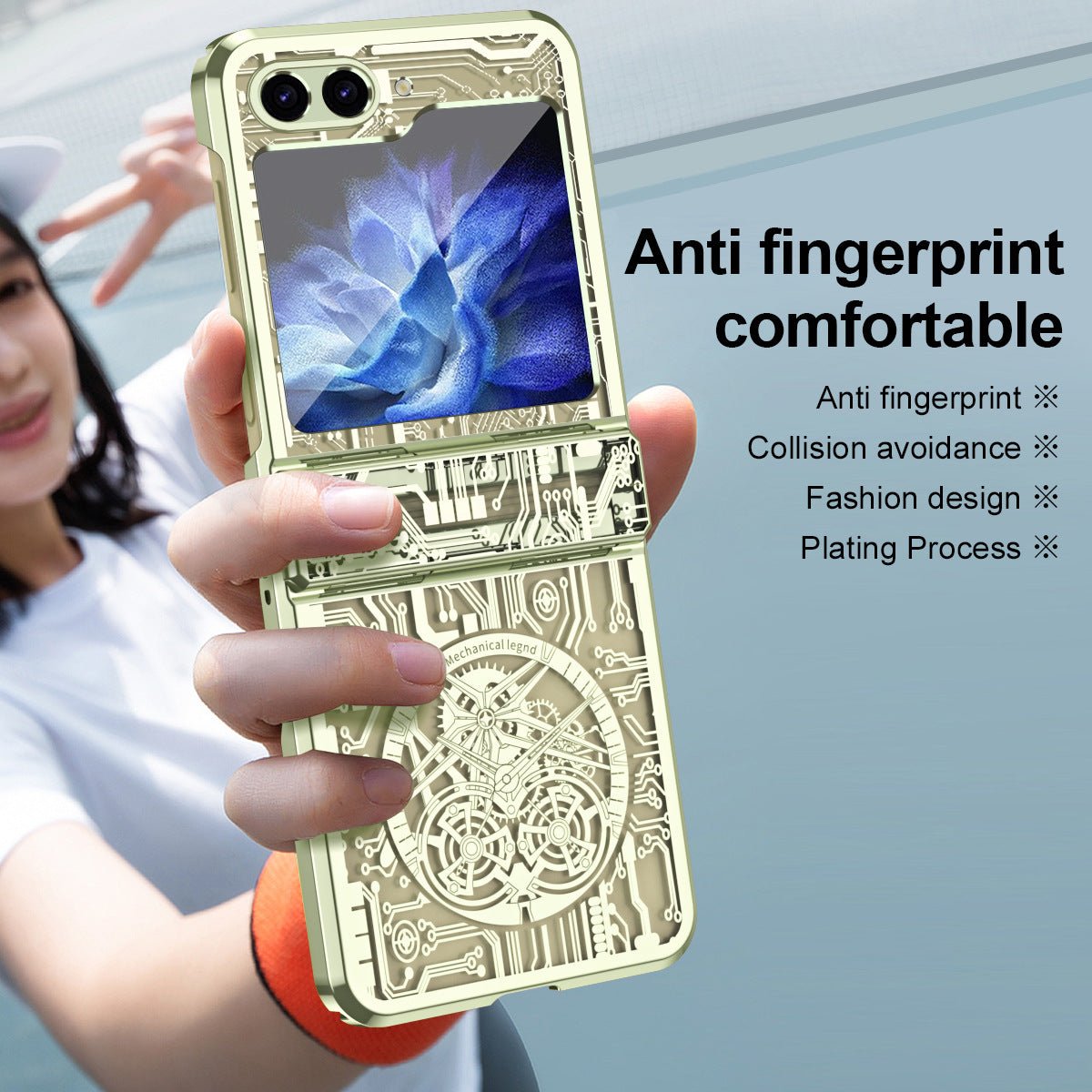 Luxury Electroplated All - inclusive Drop - proof Protective Case For Galaxy Z Flip 7/6/5/4/3