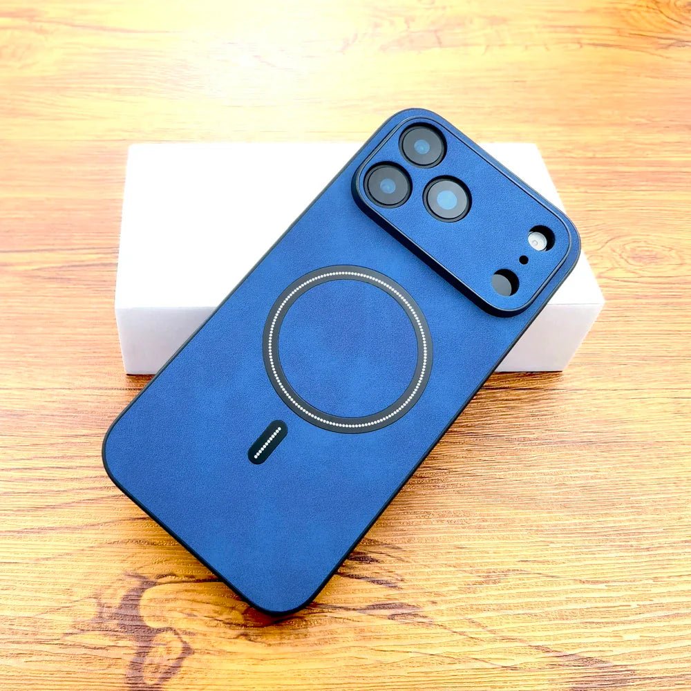 Luxury Faux Leather Retra Magsafe Wireless Charge Full Cover Case For iPhone 17 16 15 14 13 Series