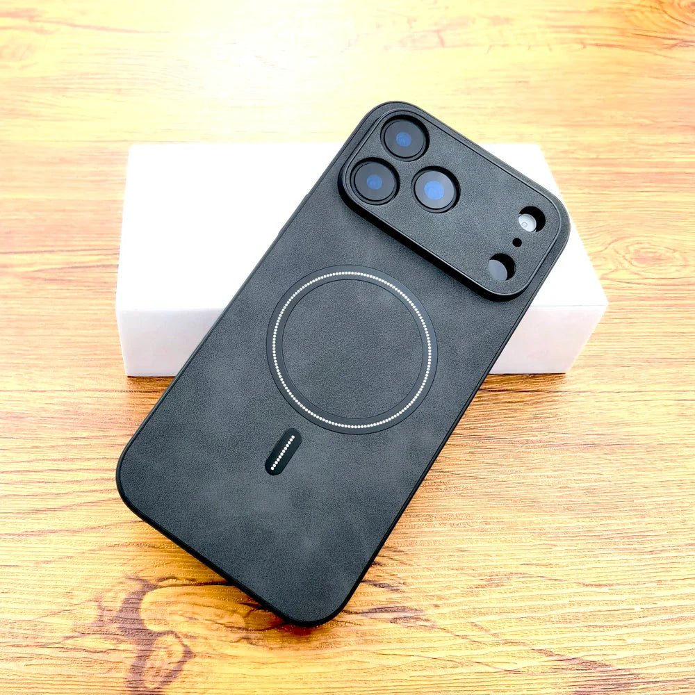 Luxury Faux Leather Retra Magsafe Wireless Charge Full Cover Case For iPhone 17 16 15 14 13 Series