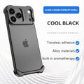 Luxury Irregular Titanium Alloy Bumper Lens Protector Shockproof Borderless Protect Case For IPhone 17 16 15 14 13 Series