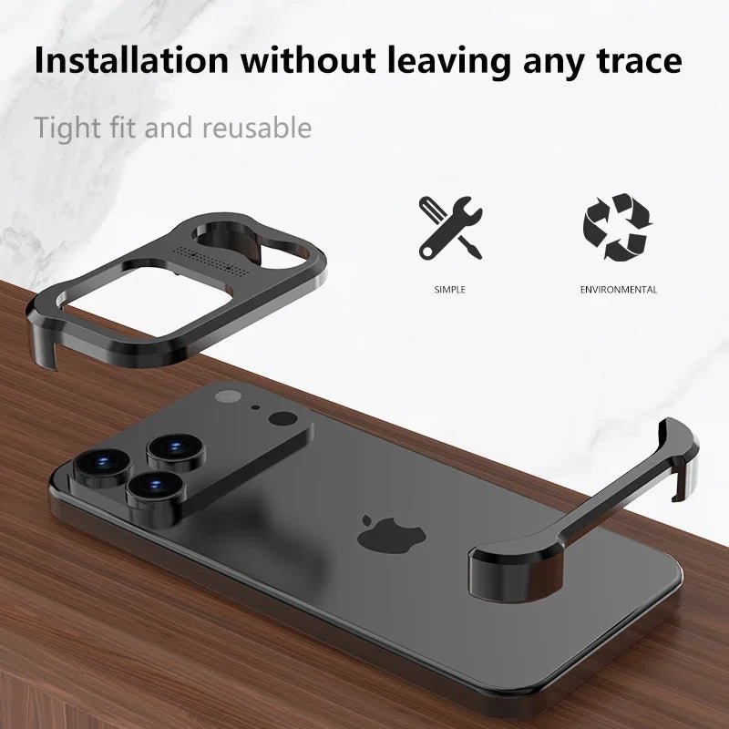 Luxury Irregular Titanium Alloy Bumper Lens Protector Shockproof Borderless Protect Case For IPhone 17 16 15 14 13 Series