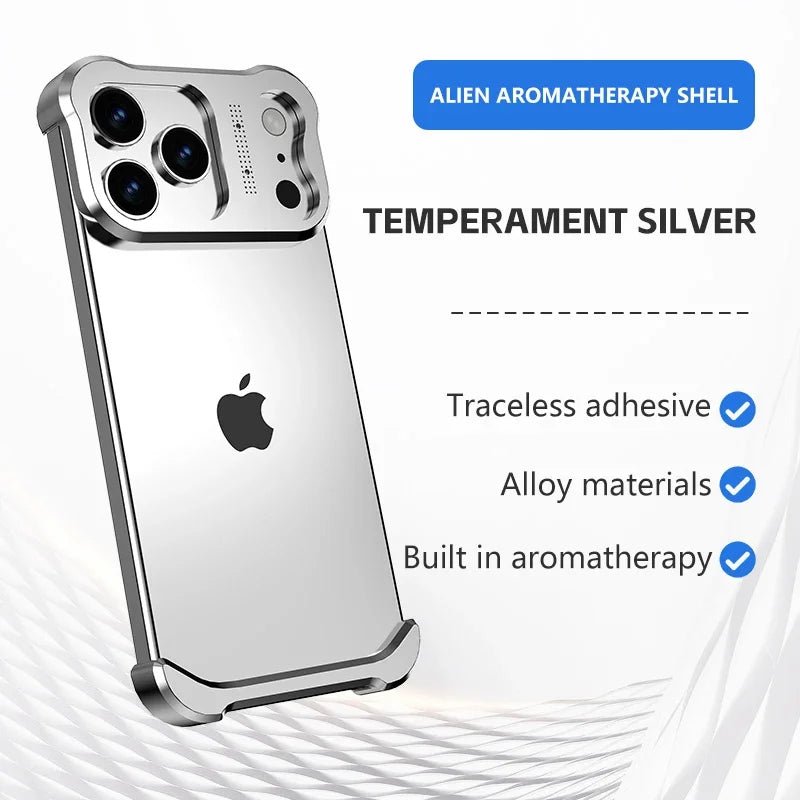 Luxury Irregular Titanium Alloy Bumper Lens Protector Shockproof Borderless Protect Case For IPhone 17 16 15 14 13 Series