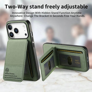 Luxury Leather Card RFID Coque For iPhone 17 Series