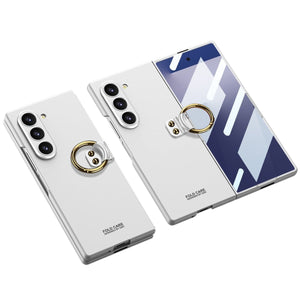 Luxury Leather Shockproof Phone Case With Back Screen Protector For Galaxy Z Fold 6/7