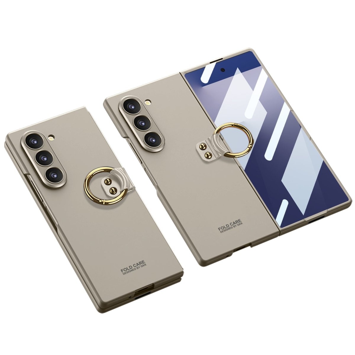 Luxury Leather Shockproof Phone Case With Back Screen Protector For Galaxy Z Fold 6/7